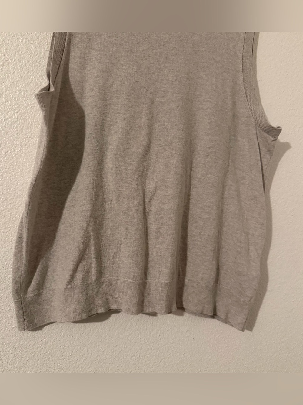 J.CREW Women’s 100% Cotton Sleeveless Classic Sweater Shell Size Large Gray - Picture 4 of 6